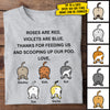 Thanks For Feeding Us Funny Cat Butt - Gift For Dad, Personalized Unisex T-Shirt