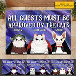 Custom Name Halloween Cat Gifts for Cat Lovers - Personalized Doormat