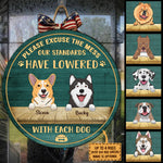 Custom Name Funny Dog Lover Gifts - Personalized Wood Sign
