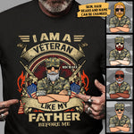 Custom Name Veteran Father Tribute Gifts - Personalized Apparel