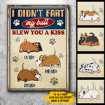 Custom Name Funny Dog Fart Gifts for Dog Lovers - Personalized Metal Sign