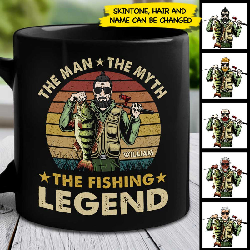 Custom Name Fishing Gifts for Men - Personalized Mugs