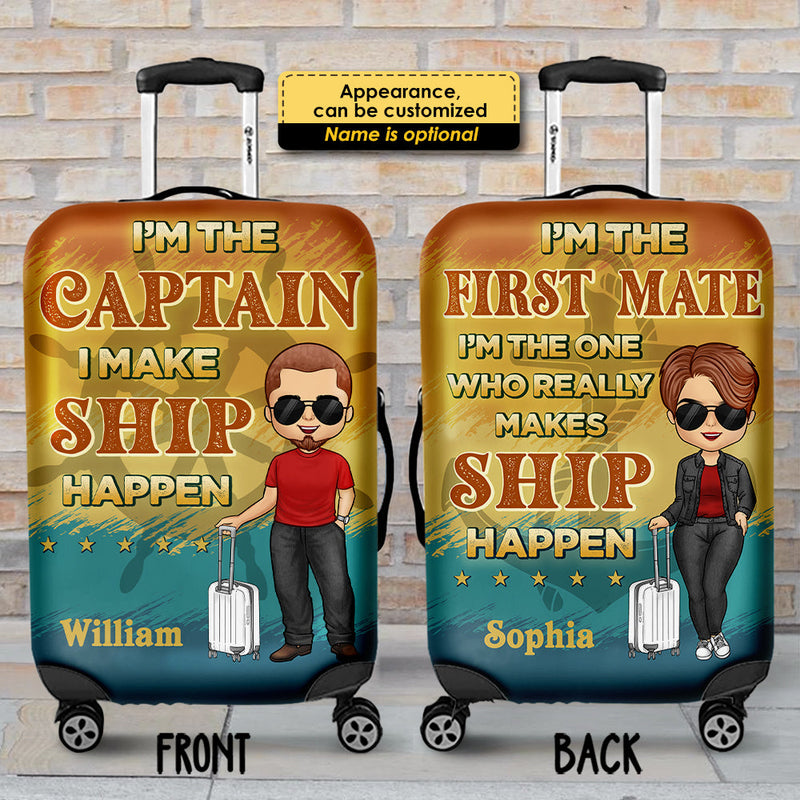 Custom Name Funny Couple Travel Gifts - Personalized Luggage Cover