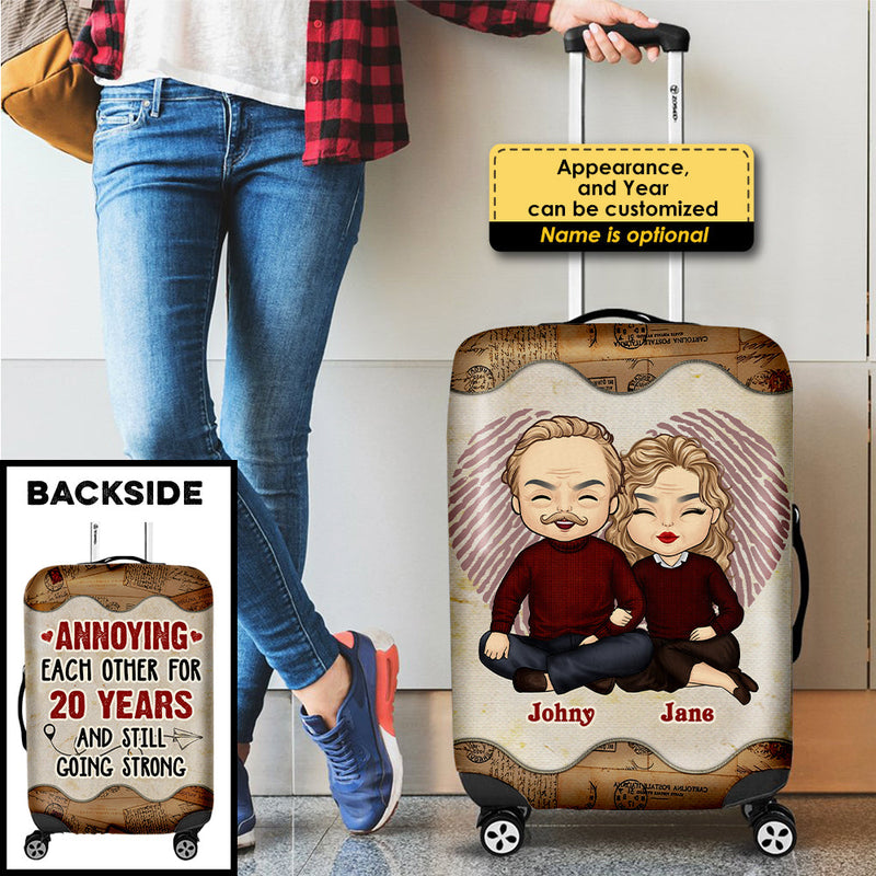 Custom Name Funny Anniversary Gifts for Couples - Personalized Luggage Cover