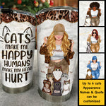 Custom Name Cat Mom Gifts for Women - Personalized Tumbler