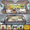 Road Trip Together With Dogs - Personalized Auto Sunshade - Gift For Couples, Husband Wife
