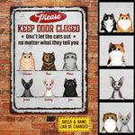 Custom Cat Name Door Sign for Cat Lovers - Personalized Metal Sign