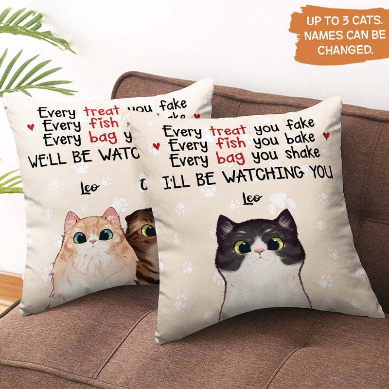 Custom Name Cat Gifts for Cat Lovers - Personalized Pillow