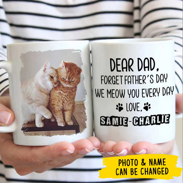 Custom Pet Photo Father's Day Gifts for Dog Dads - Personalized Mugs
