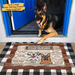 Custom Name Funny Dog House Rules Gifts for Dog Lovers - Personalized Doormat