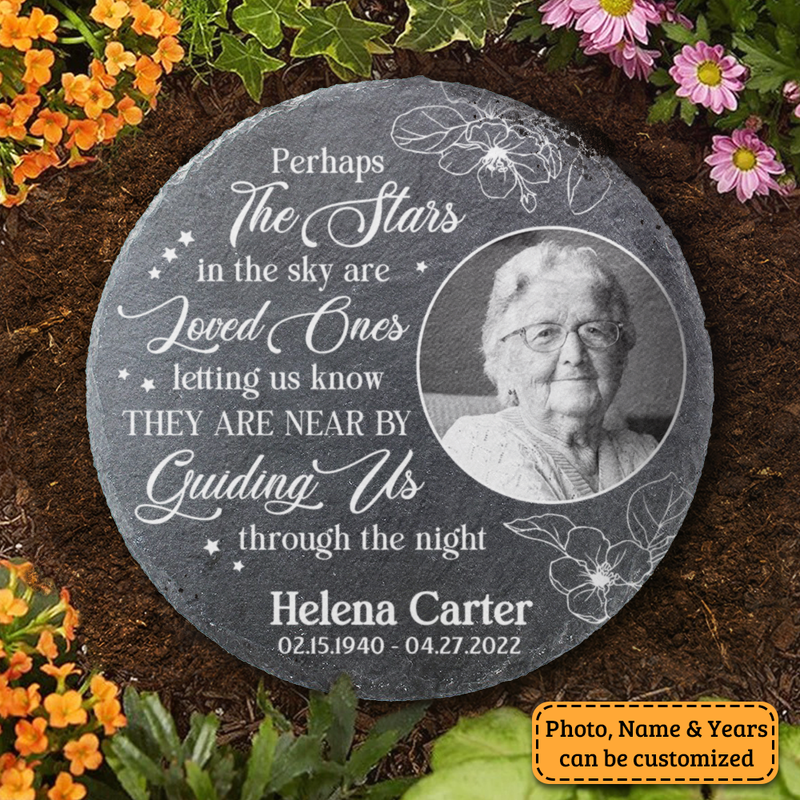 Our Loved Ones Are Near By - Personalized Memorial Stone, Human Grave Marker - Upload Image, Memorial Gift, Sympathy Gift