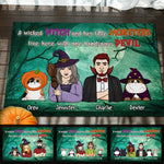 Custom Name Halloween Witch Family Gifts - Personalized Doormat