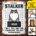 Custom Name Cat Mugshot Gifts for Cat Lovers - Personalized Metal Sign