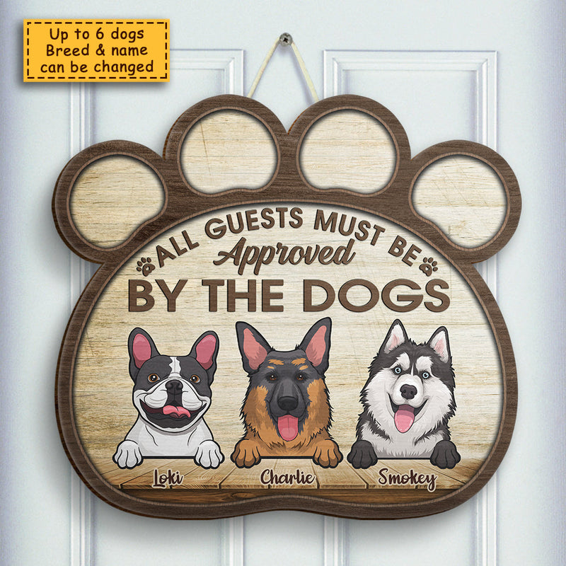 Custom Name Dog Approval Decor for Dog Lovers - Personalized Wood Sign