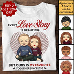 Custom Name Love Story Anniversary Gifts for Couples - Personalized Apparel