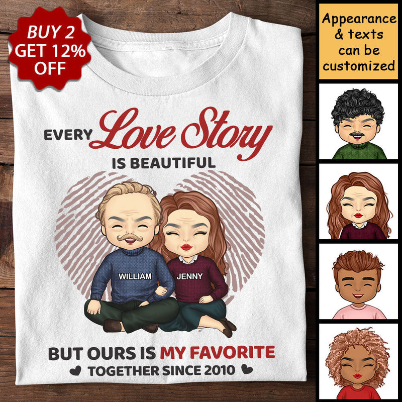 Ours Is My Favorite - Personalized Unisex T-shirt - Gift For Couples, Husband Wife