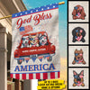God Bless America - 4th Of July Decoration - Personalized Dog Flag