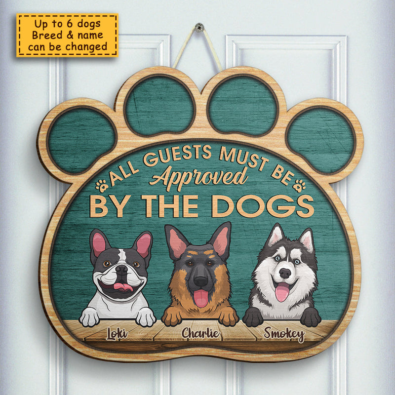 Custom Name Dog Approval Decor for Dog Lovers - Personalized Wood Sign