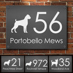 Custom Pet Address Sign for Dog Lovers - Personalized Metal Sign