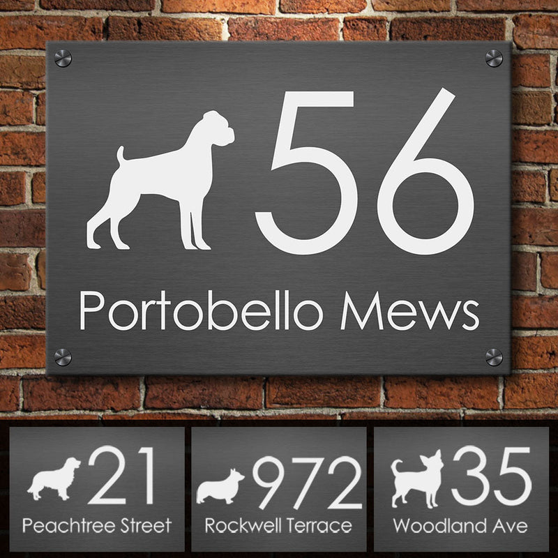 Custom Pet Address Sign for Dog Lovers - Personalized Metal Sign