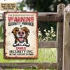 House Security Provided By The Dog - Funny Personalized Dog Metal Sign (WW)