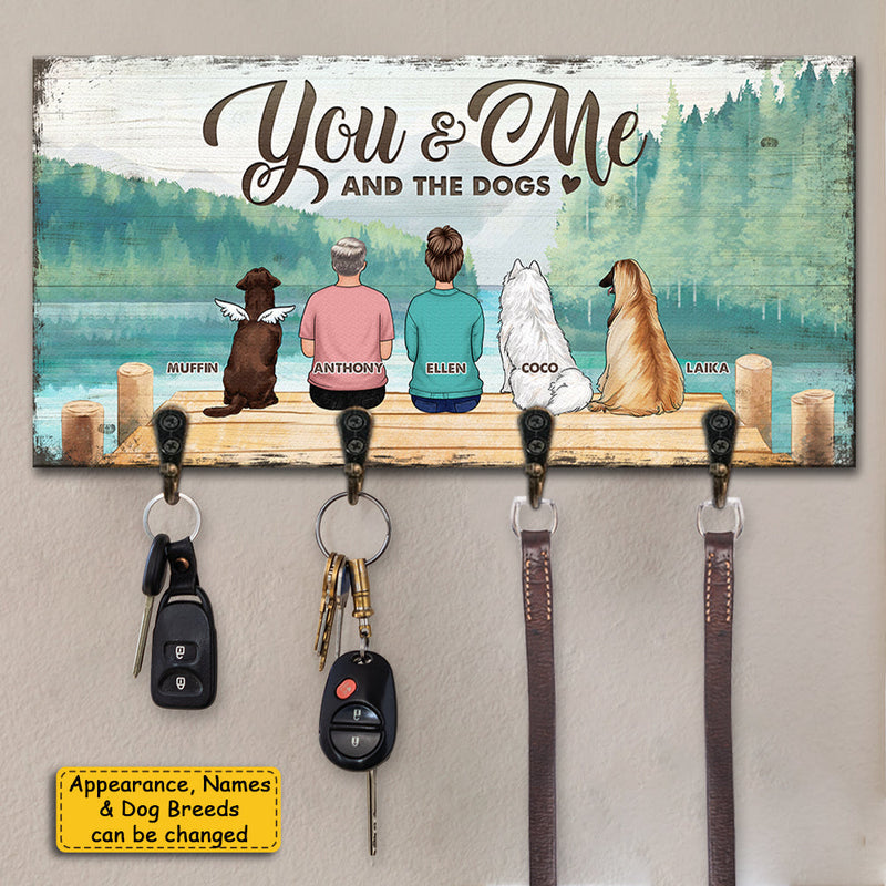 You, Me & Our Fur Babies - Personalized Key Hanger, Key Holder - Gift For Couples, Gift For Dog Lovers