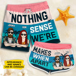 Custom Name Funny Couple Gifts - Personalized Couple Beach Shorts