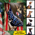 Custom Dog Breed Patriotic Gifts for Dog Lovers - Personalized Flag