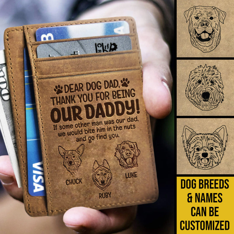 I'd Bite Him In The Nuts - Personalized Card Wallet - Gift For Dad, Gift For Father's Day
