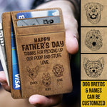 Custom Pet Portrait Father's Day Gifts for Dog Dads - Personalized Card Wallet