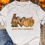 Peace Love Pumpkin Fall Gifts for Women - Apparel