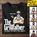 Custom Name Grillfather Gifts for Men - Personalized Apparel
