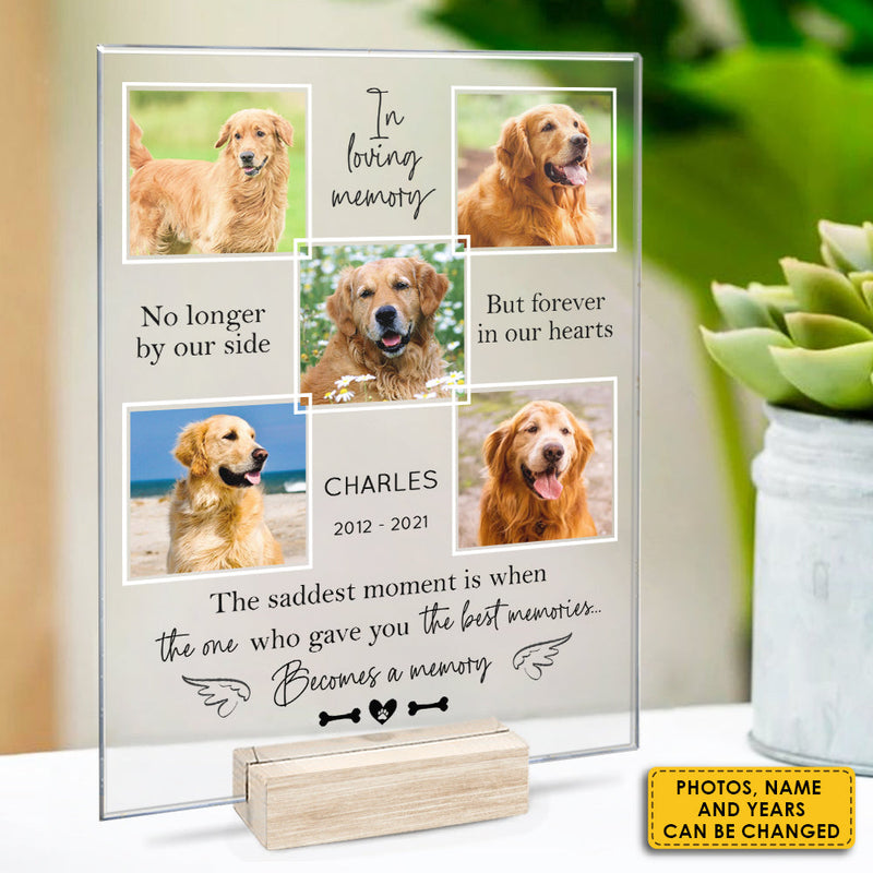 Custom Pet Photo Dog Memorial Gifts - Personalized Acrylic Plaque