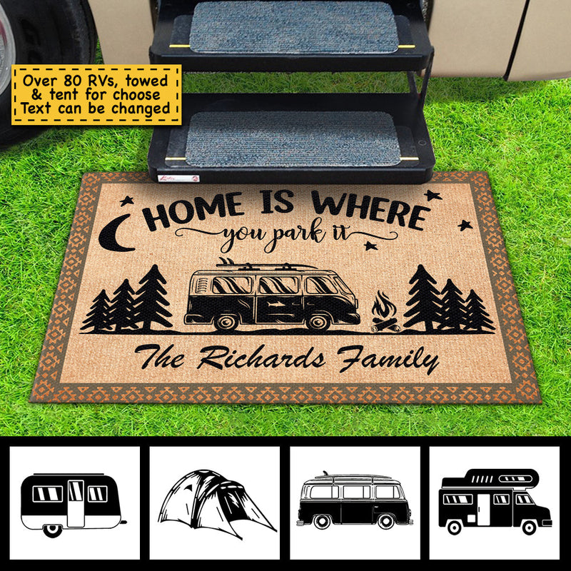 Custom Name RV Camping Decor - Personalized Doormat