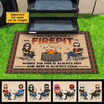 Custom Name Fire Pit Gifts for Couples - Personalized Doormat