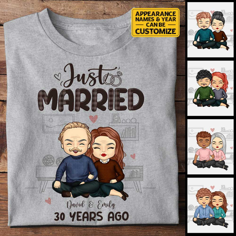 We Just Got Married Many Years Ago - Personalized Unisex T-shirt, Hoodie - Gift For Couples, Husband Wife