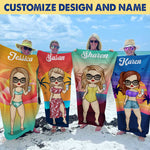 Custom Name Beach Vacation Gifts for Women - Personalized Beach Towel