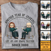 Another Year Sharing Life Together - Personalized Unisex T-shirt, Hoodie, Sweatshirt - Gift For Couple, Husband Wife, Anniversary, Engagement, Wedding, Marriage Gift