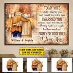 Custom Name Romantic Love Quote Gifts for Wife - Personalized Poster