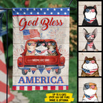 Custom Name Patriotic Cat Gifts for Pet Lovers - Personalized Flag