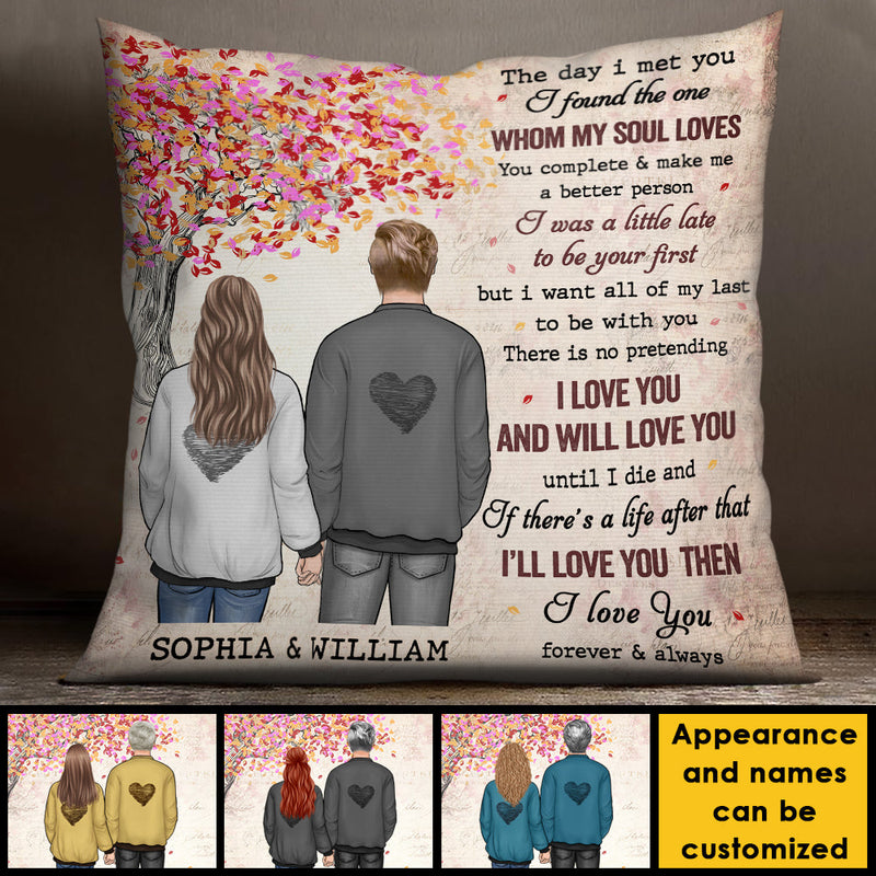 Custom Name Romantic Love Gifts for Couples - Personalized Pillow