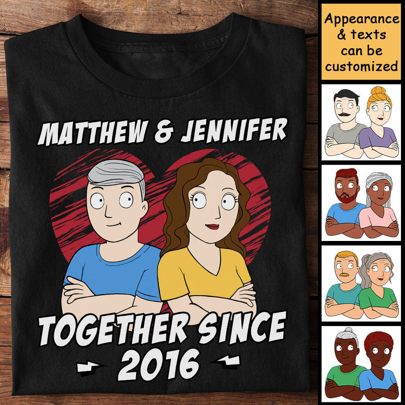 Custom Name Couple Anniversary Gifts - Personalized Apparel