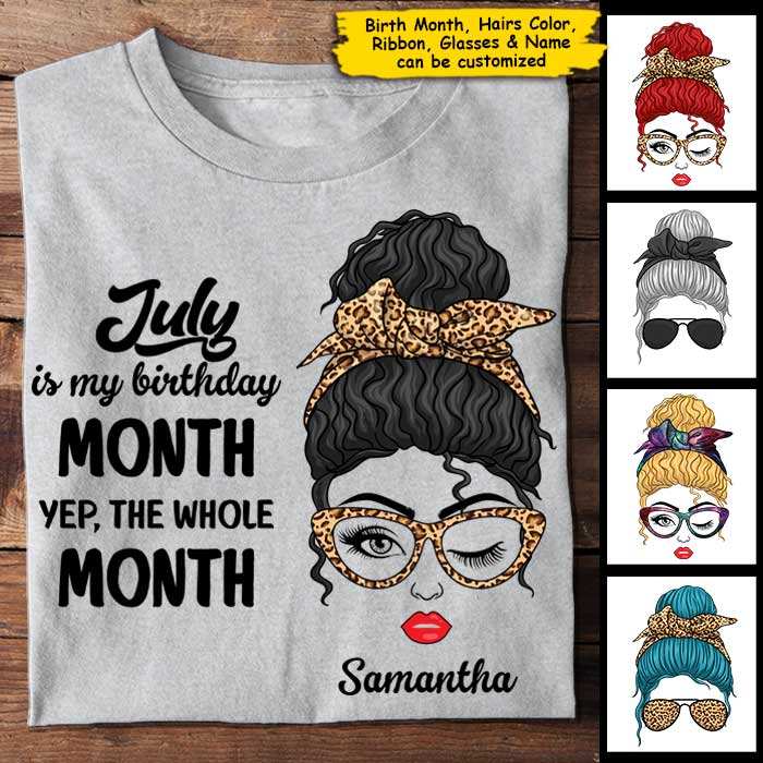 Custom Name July Birthday Month Gifts for Women - Personalized Apparel