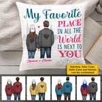 Custom Name My Favorite Place Couple Gifts - Personalized Pillow