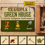 Custom Name Grandpa's Green House Gifts for Grandpa - Personalized Metal Sign