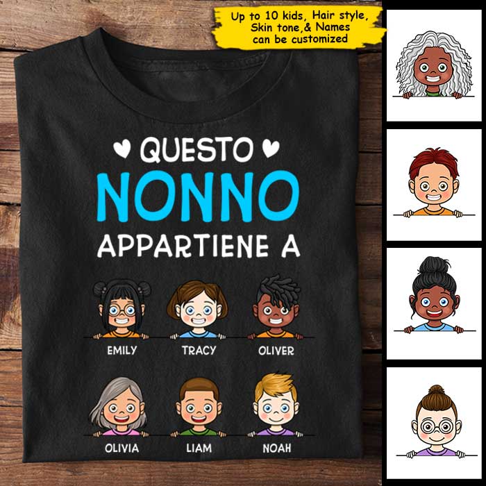 Custom Name Grandpa Family Gifts - Personalized Apparel