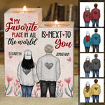 Custom Name Romantic Couple Gifts - Personalized Color Candle Holder