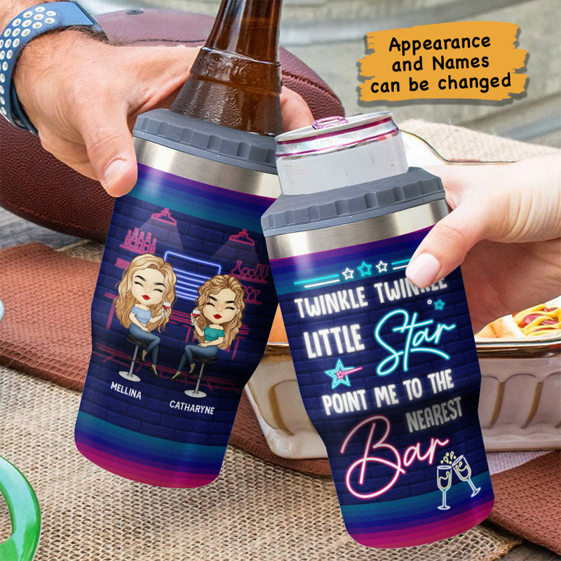 Custom Name Funny Bar Gifts for Women - Personalized Can Cooler