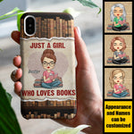 Custom Name Book Lover Gifts for Women - Personalized Phone Case