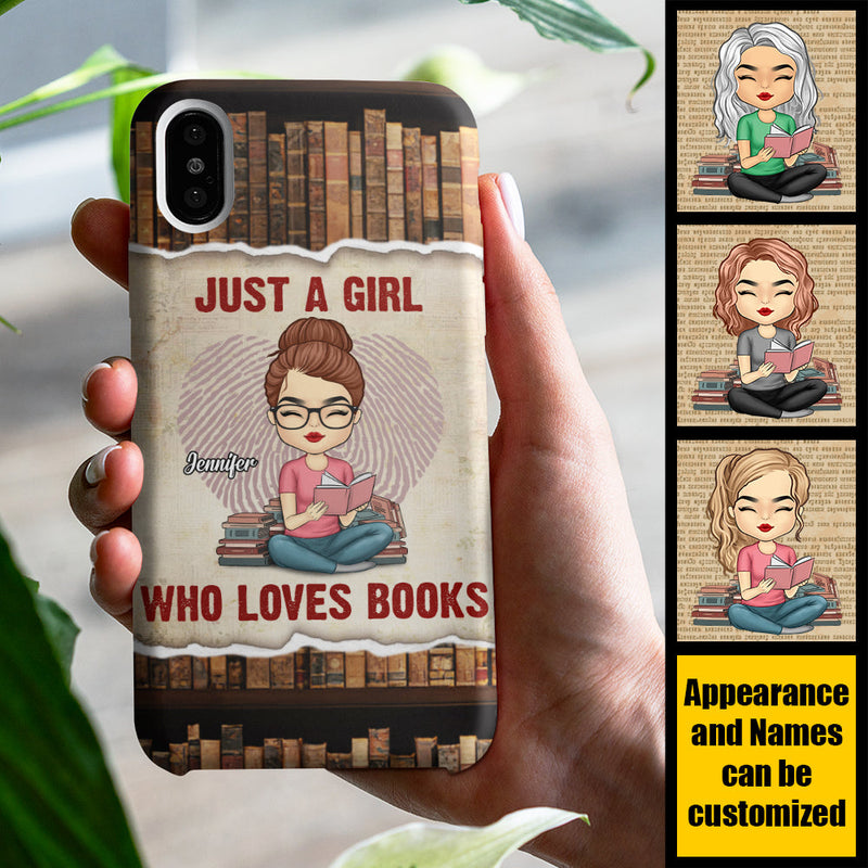 Custom Name Book Lover Gifts for Women - Personalized Phone Case